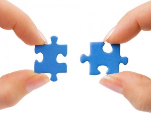 interlocking puzzle pieces