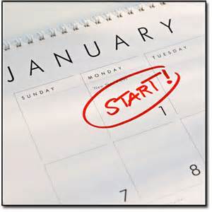calendar with January 1 circled