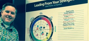 Russ Olmon and one of his team's Strengths Wheel